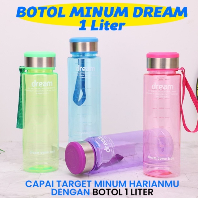 BOTOL MINUM DREAM SPORTY 1 LITER/ BOTOL AIR 1 LITER PORTABLE