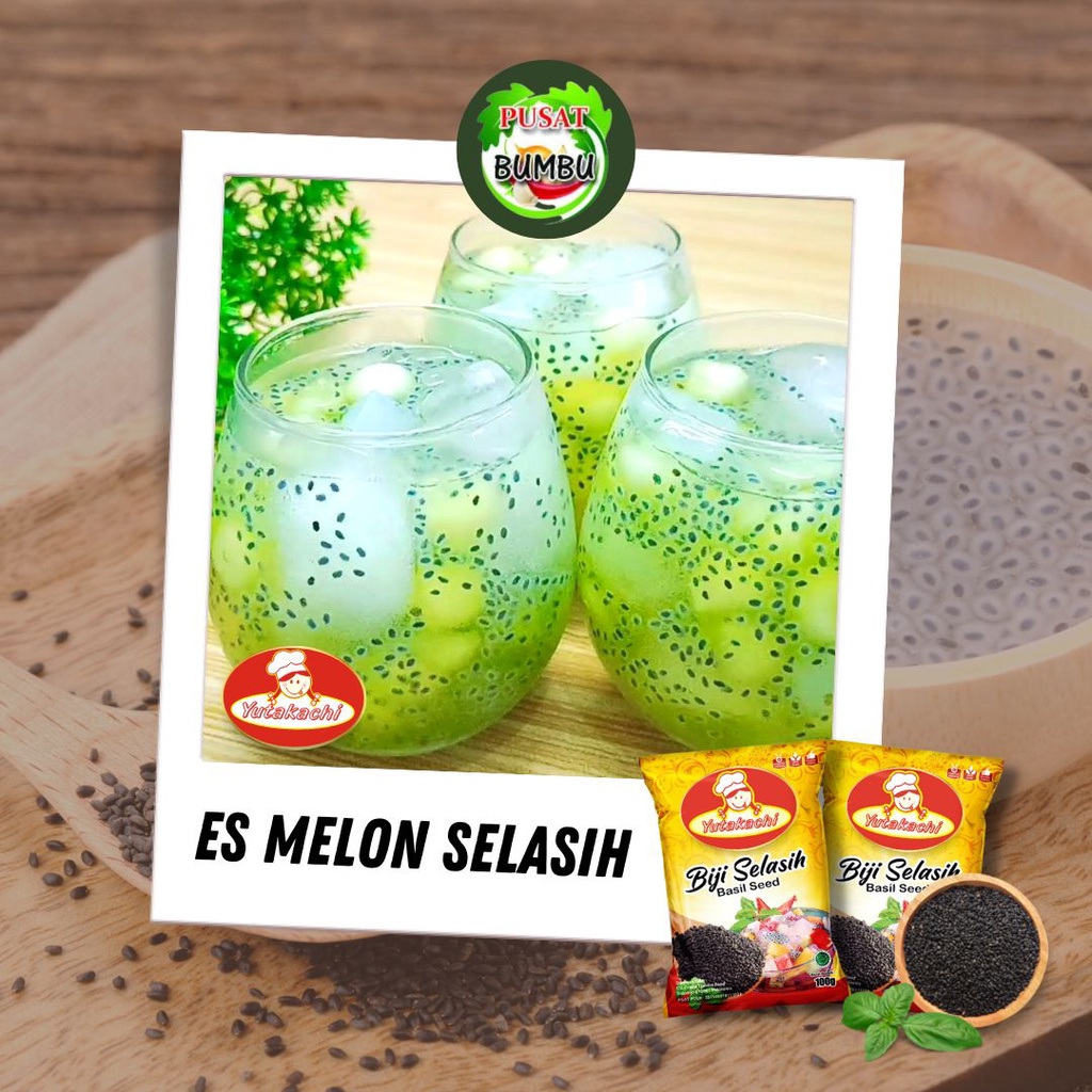 Biji Selasih Super (Import) 100 Gram / Basil Seed / Bahan Es