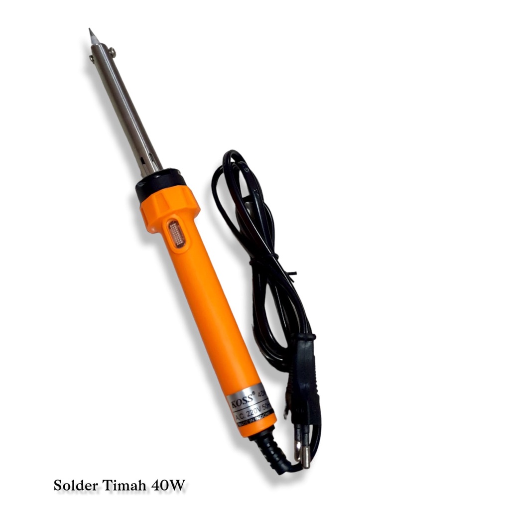 Solder Soldering Iron 40 Watt KOSS Mata Runcing 5mm Dengan Lampu Indikator