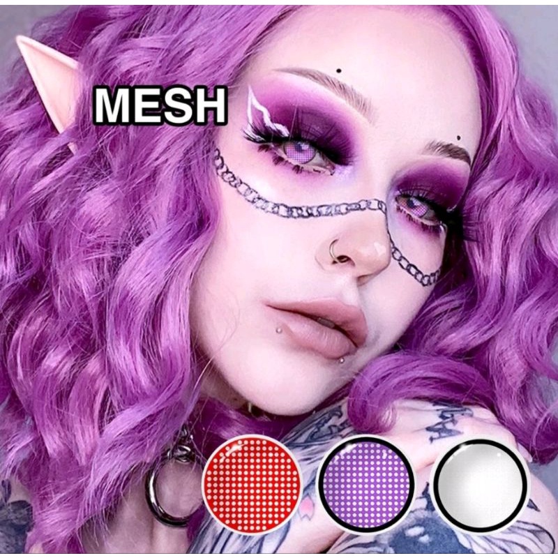 Softlens Cosplay Mesh Series White / Violet / Red