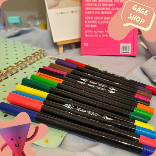 

1 set pulpen brush pen merk joyko pen kuas keperluan menggambar anak sekolah pen lucu ATK bisa COD termurah