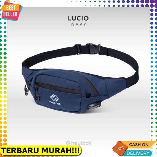 Tas Selempang Pria Distro Mini Gunung Simple Kulit Fashion Q3Z1 Kanvas Motif Unik Polos Formal Waist