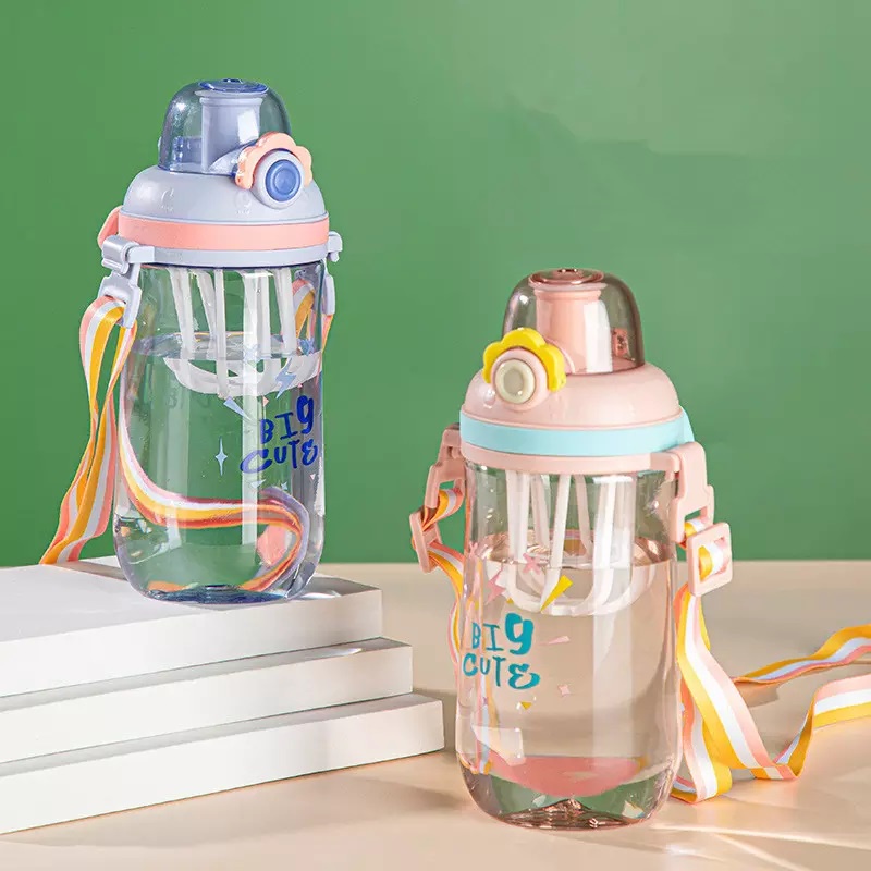 MARKASSHOP66--BOTOL AIR ANTI BOCOR BIG CUTE 650ML WITH TALI KODE TY 0701