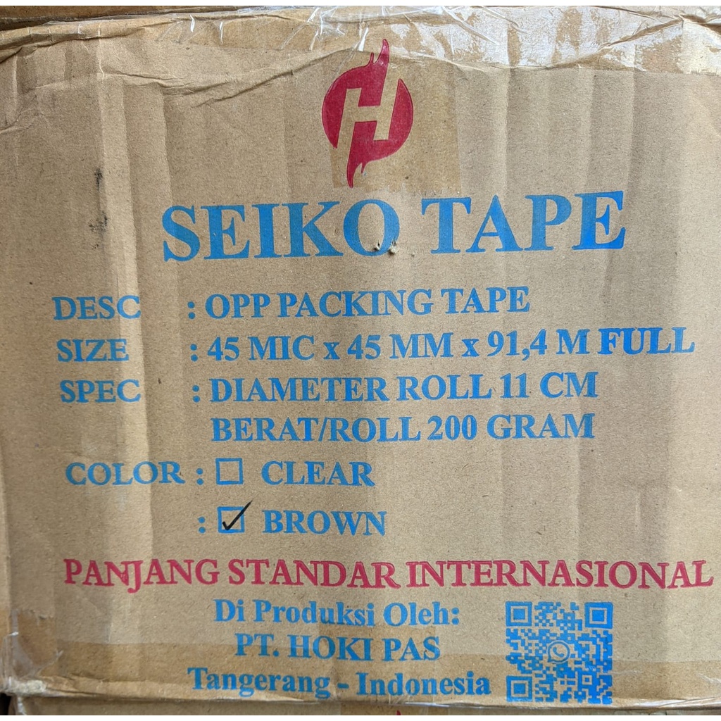 Plakban LAKBAN BENING Clear / Coklat Brown 2&quot; inch (45MM X 100Y) Obral