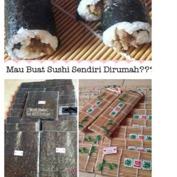 

limited Edition✔️Paket bahan sushi nori 20s dan bambu 1pc makisu rumput laut bento seaweed murah|RA4
