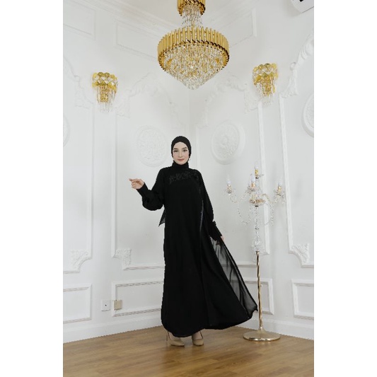 Gallery Exclusive Abaya Hitam Syari Gamis Bordir Turkey Dubai Safira