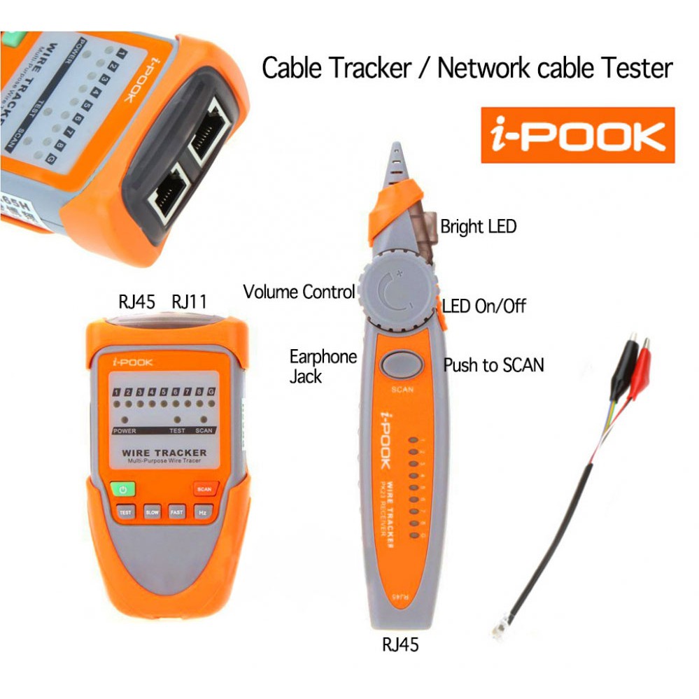 Tracker Cable Tester With Adjustable- Multi-Purpose I-Pook PK65H Wire