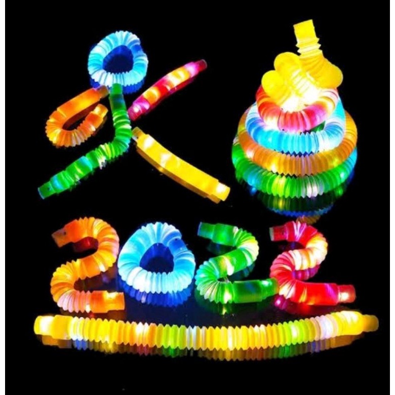 VIRAL Mainan Anak Light Up Pop Tubes pop Pipes / Mainan Lampu stick Pipa selang Fidget Toy