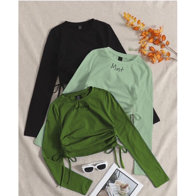 BLOUSE KOREA - BLOUSE CROP - GLOBOSA BLOUSE