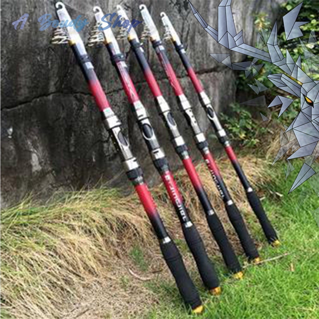 Joran Pancing Fly Fishing Antena Portable Carbon Fiber Profesional Laut 2,1-2.4 Meter Jingjiel Pro M