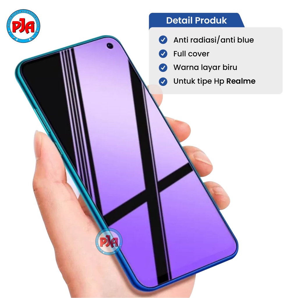 Tempered glass TG Anti Gores Blue light Antiradiasi Realme C1 C2 C3 C11 C12 C15 7i C17 C20 C21