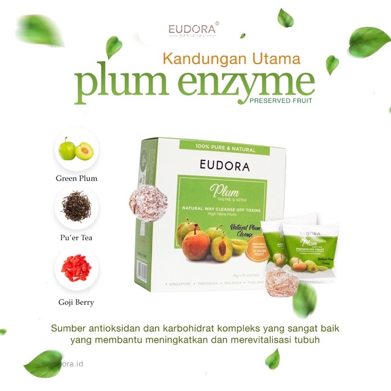 (BISA COD) 15 BIJI EUDORA PLUM - DETOKS PLUM - PLUM DIET - PLUM DETOKS - DIET DETOX PLUM SINGAPORE