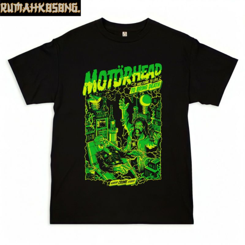 KAOS HITAM  MOTORHEAD | T-SHIRT BAJU BAND MOTORHEAD | KAOS BAND MOTORHEAD
