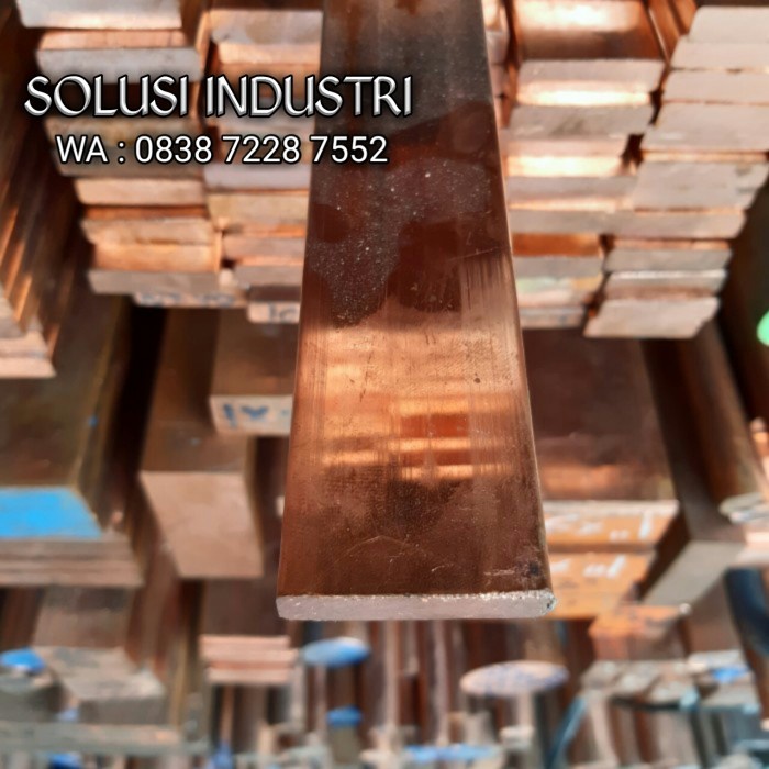 Plat Strip Busbar Tembaga 10mm x 60mm x 400mm - plat strip tembaga