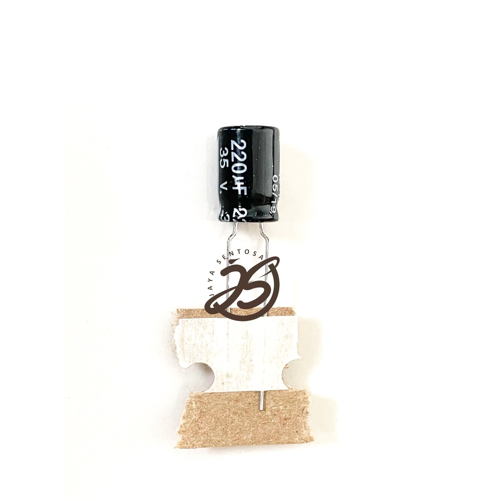ELCO 220UF 35V ROLL (1 BUAH) KAPASITOR CAPACITOR ELCO KAPASITOR ELKO KAPASITOR 220 UF 35 V