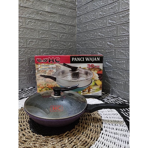 Wok Pan Hc 30 cm / Wajan korea / Wajan ceramic HC / Wajan Goreng