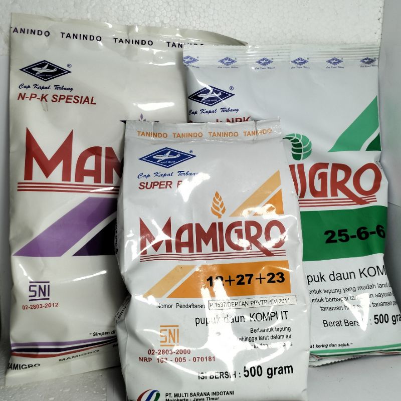 Pupuk daun MAMIGRO super N/P/NPK SPESIAL kemasan 500gram