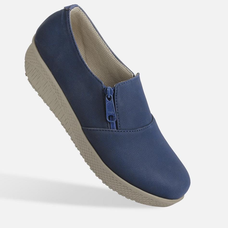 {TC.31Oc22ž} SEPATU SLETING WANITA AQILA NAVY ORIGINAL FEENOK