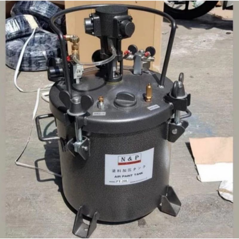 Alat Pengaduk Cat 20 Liter N&P Air Pressure Tank Pant Spray Gun kit