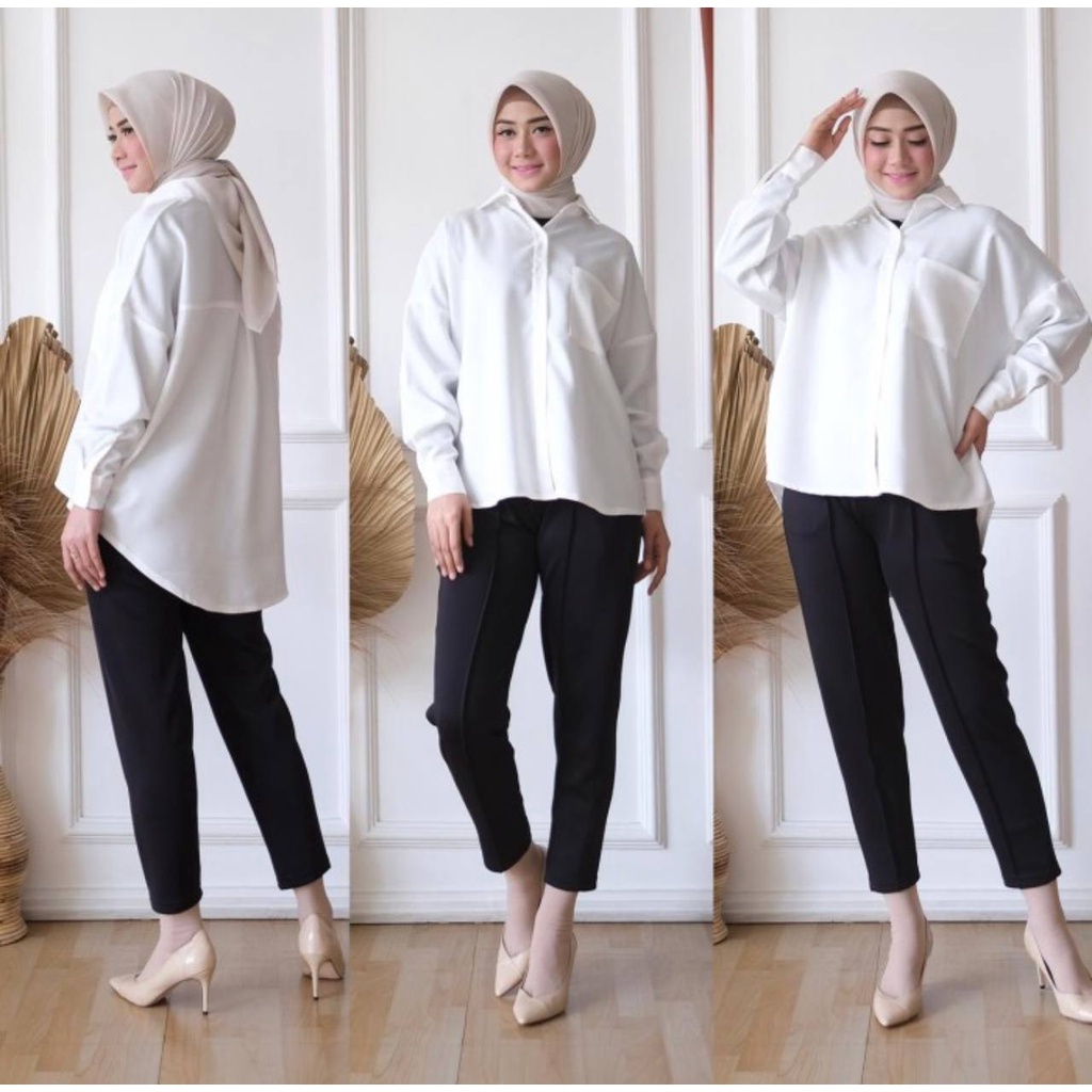 KIYOREN KEMEJA FORMAL JUMBO XXXXL KANTORAN KEMEJA JUMBO LENGAN PANJANG PREMIUM