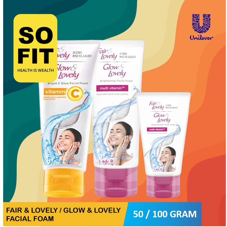 FAIR &amp; LOVELY SERIES / GLOW &amp; LOVELY SERIES / Cream / Facial Foam Multivitamin /  Vitamin C