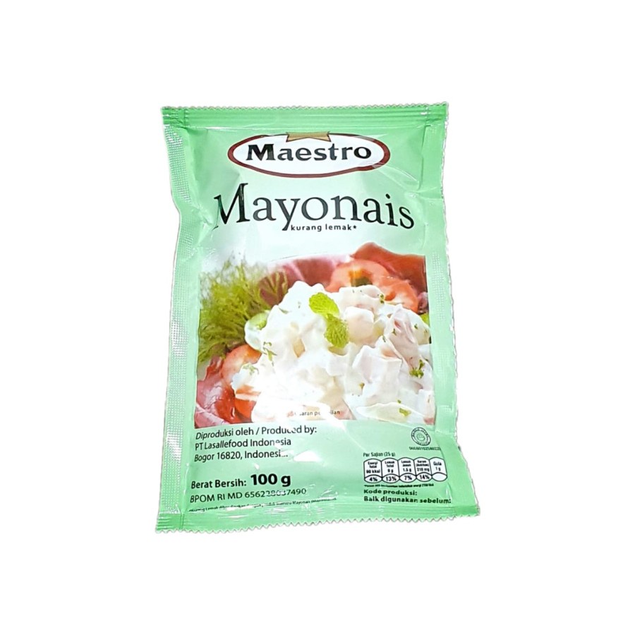 MAYONAIS MAESTRO 100ML RENDAH LEMAK LIGHT MAYONNAISE