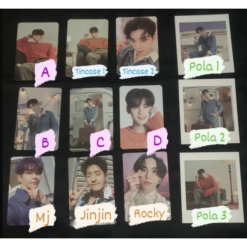 Photocard Cha Eunwoo Starry Carnavan , Jinjin , MJ , Rocky Astro Official