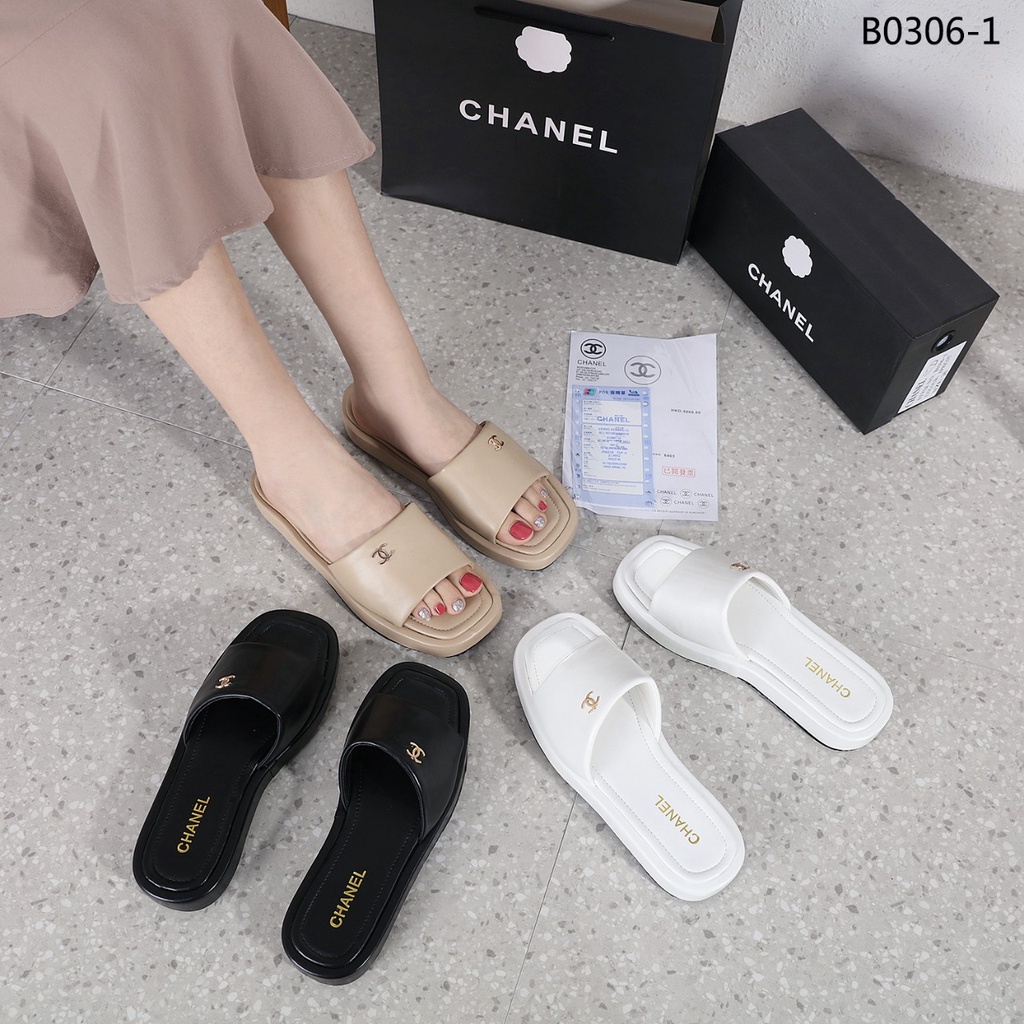 SHOES CH Lambskin Word Bread Slippers B0306-1