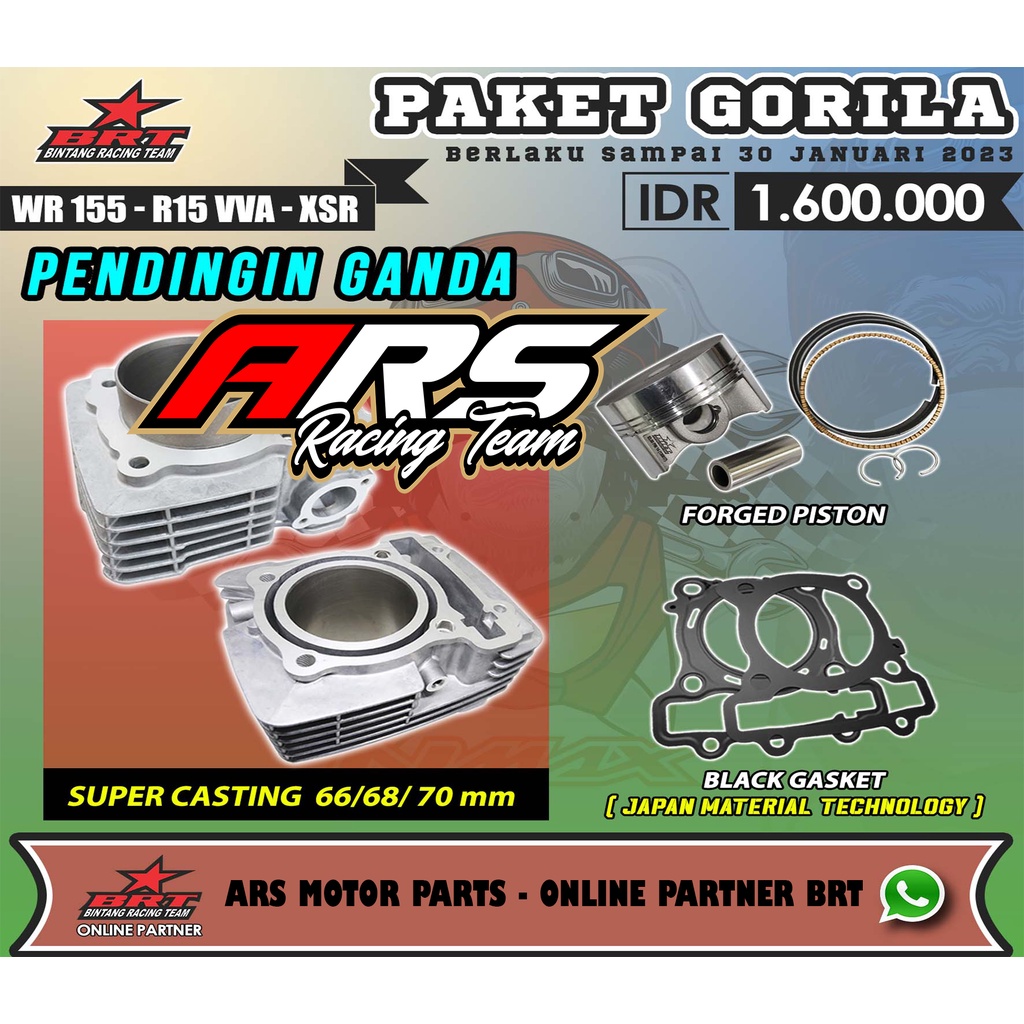 BLOK PISTON BRT 68MM WR 155 - WR155 BORE UP SUPER CASTING BRT
