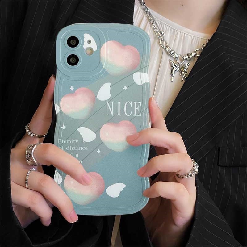 Casing TPU Realme C30 C31 C35 C21Y C25Y C21 RealmeC11 C25 C17 C15 C12 C3 C2 Realme 8i 7i 5 5i 6i 7 Pro Motif Peach Heart And Flower Dx