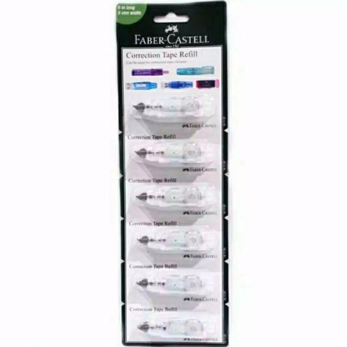 

[COD] Refill Correction Tape QJR Faber Castell isi 6 Pcs BERKUALITAS Kode 973