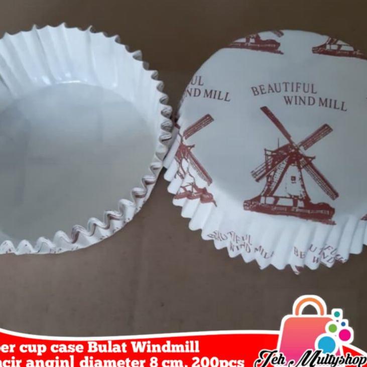 

artD8p3O--Paper cup case Bulat 8 cm cup roti Windmill isi 200 pcs