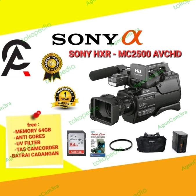 [ Promo ] Camcorder Sony Mc 2500 / Handycam Sony Hxr-Mc2500 Avchd - Drone Kamera Dan Aksesoris