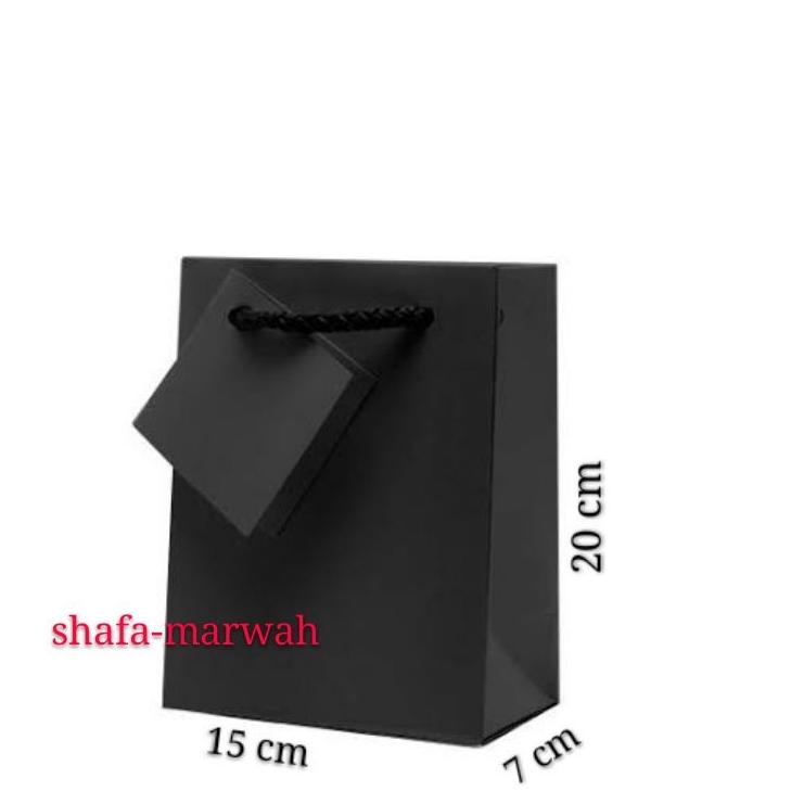 

➙ MEDIUM PREMIUM PAPERBAG SUPER BLACK & SUPER WHITE 20 X 15 X 7 cm ミ