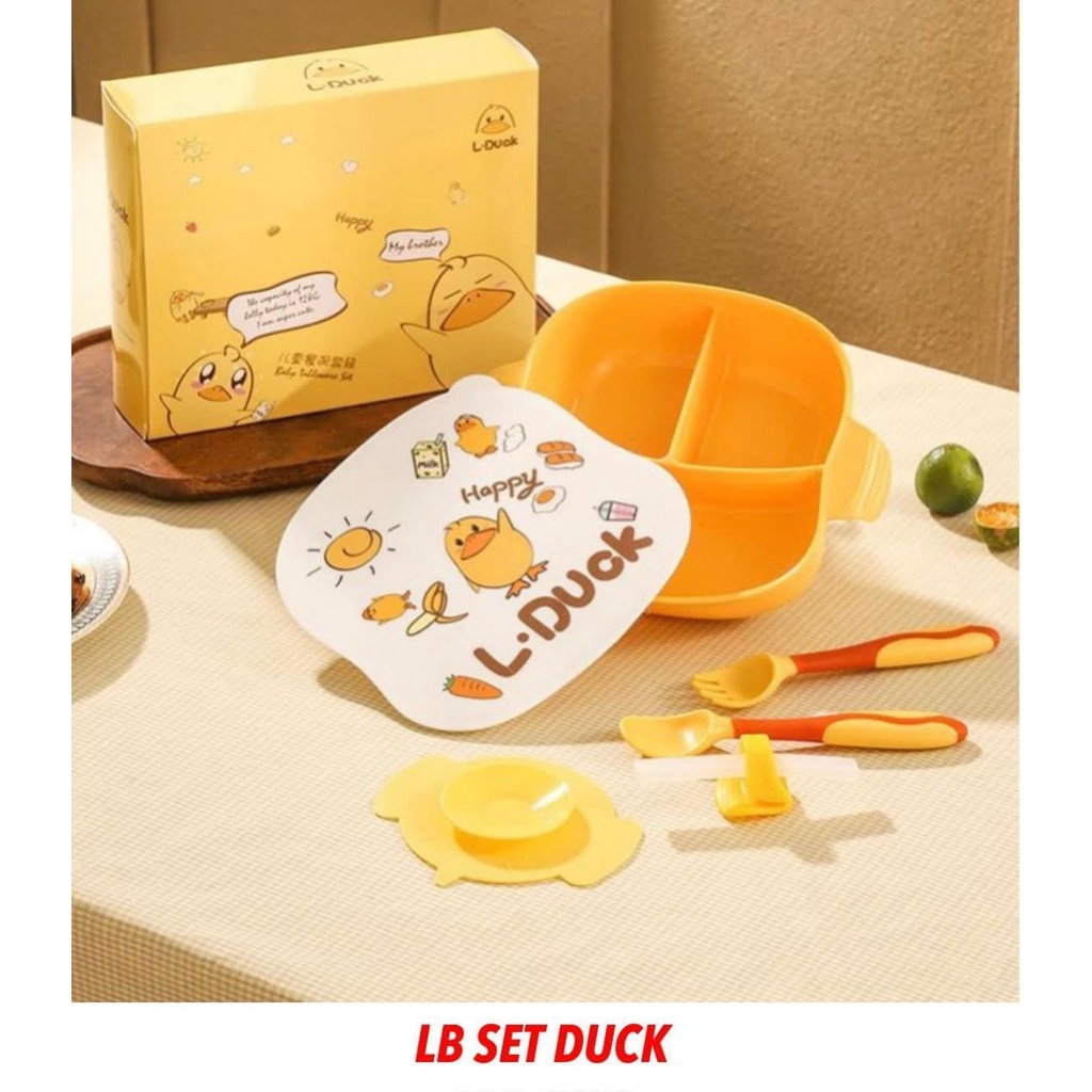 KOTAK MAKAN SET BEBEK LUNCH BOX SEKAT 3 | LUNCH BOX DUCK BEBEK