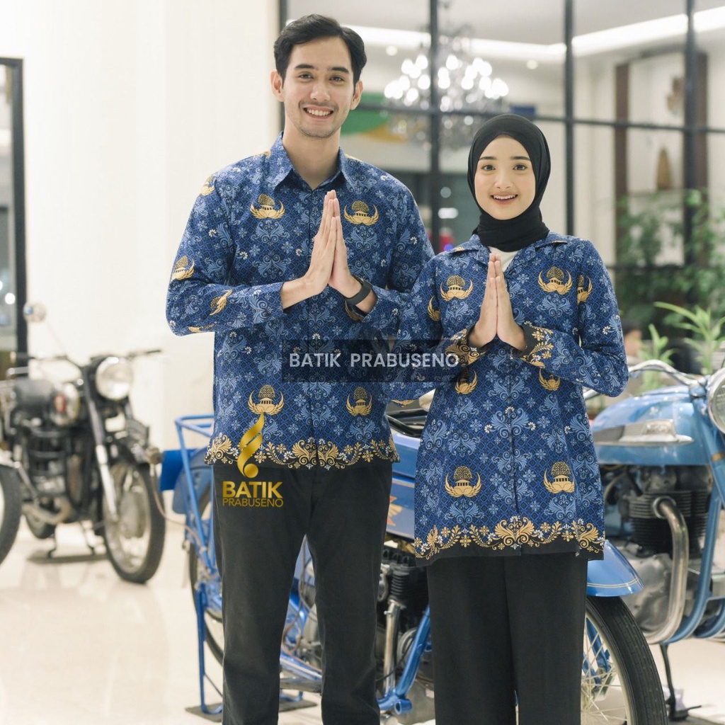 Couple Korpri Batik couple modern Murah Batik Wanita Batik Pria Prabuseno Terbaru Seragam