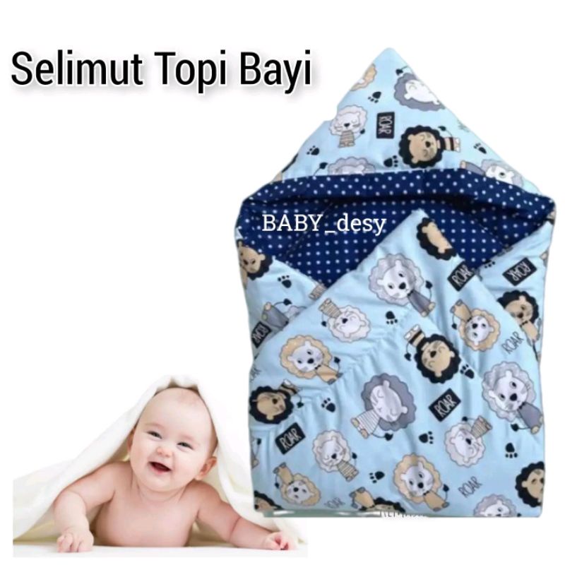 SELIMUT TOPI BAYI KARAKTER / SELIMUT TIDUR BAYI / PERLENGKAPAN TIDUR BAYI / ALAS TIDUR KAMAR BAYI