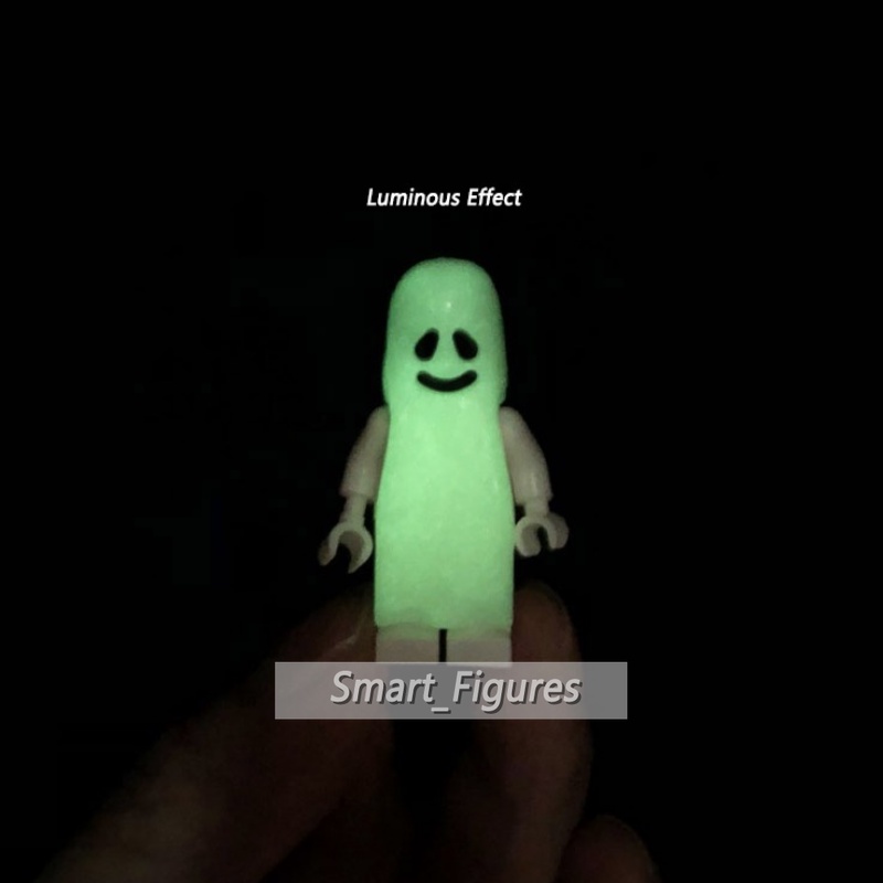 Pg1245 PG1246 Mainan Balok Bangunan Mini Figure Hantu Halloween Lucu Luminous Untuk Anak Hadiah