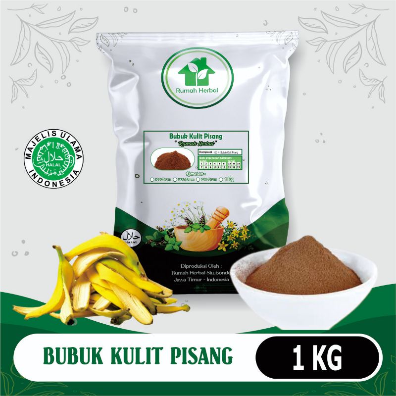 

Bubuk kulit pisang murni kemasan 1kg