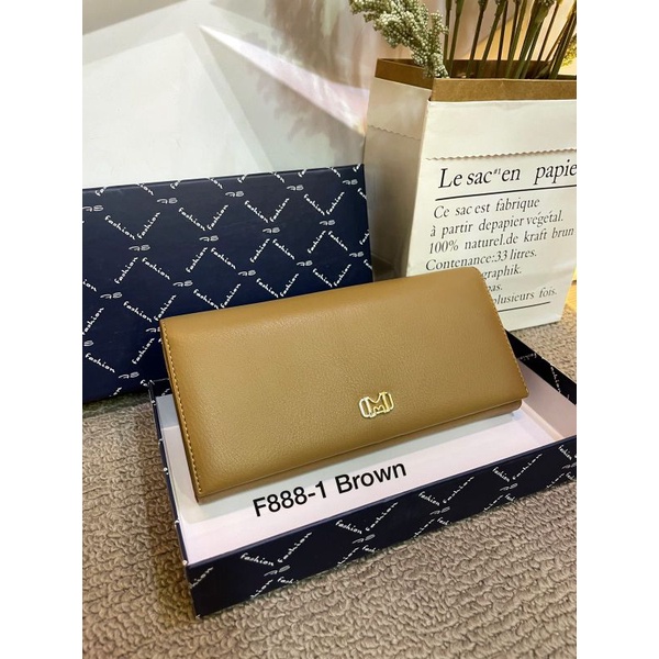 Dompet Lipat Panjang Wanita Kode F888-1 Size 19x9 Free Box