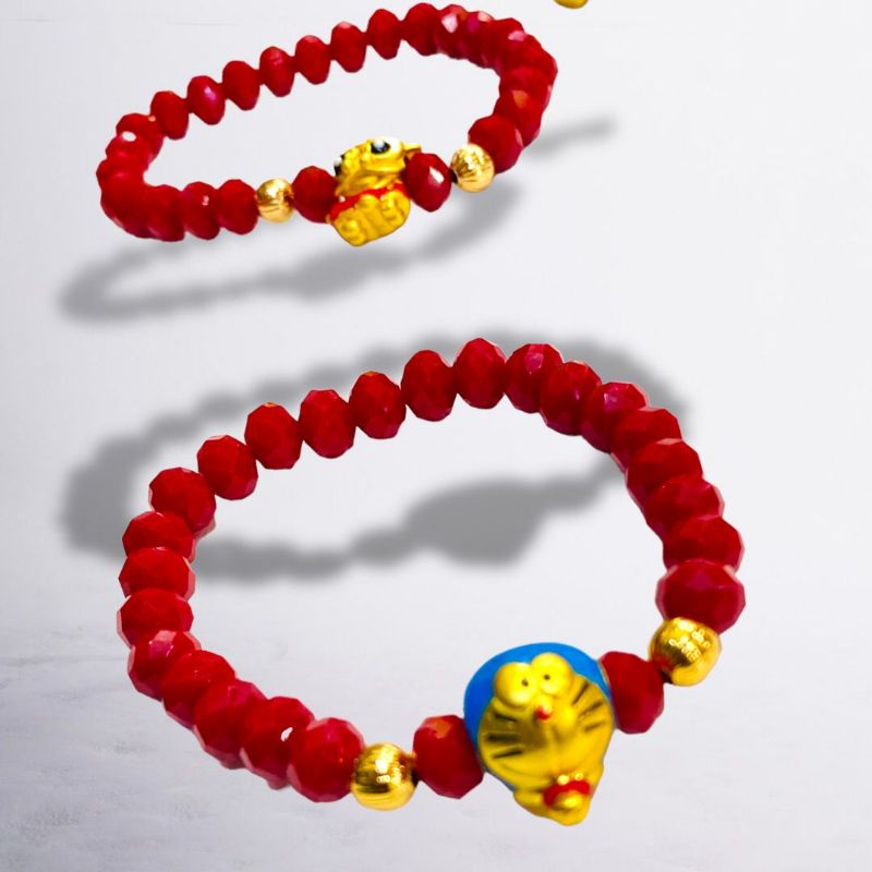 gelang kristal Ceko asli//perhiasan lapis emas//gelang