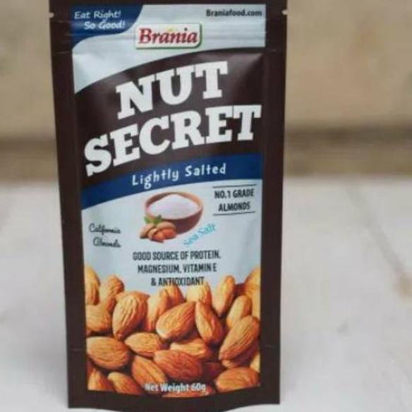 

limited STOCK!KACANG ALMOND PANGGANG ASIN RINGAN 60GR / ROASTED ALMOND LIGHTLY SALTED|SQ1