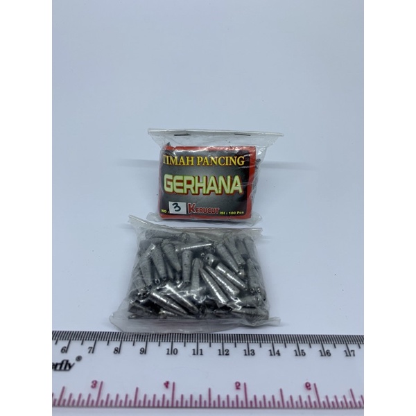 Timah pancing No 3Kerucut | ISI 100pcs