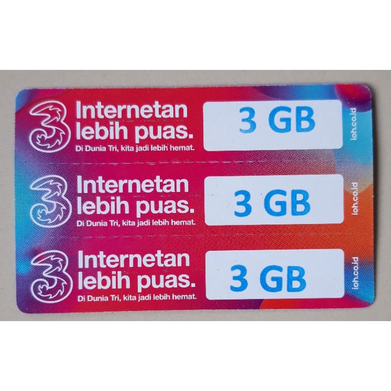 Voucher tri 3GB 3 Hari (NASIONAL)