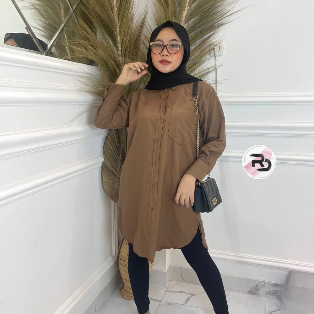 RD FASHION - LISA TOP / TUNIK BAJU ATASAN WANITA / KEMEJA OOTD / RAISA TUNIK QIRANI