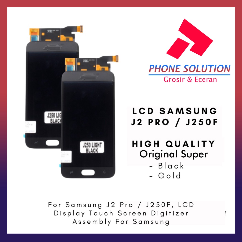 LCD Samsung J2 Pro J250F Fullset Touchscreen Original 100% // Supplier LCD Samsung - Garansi 1 Bulan