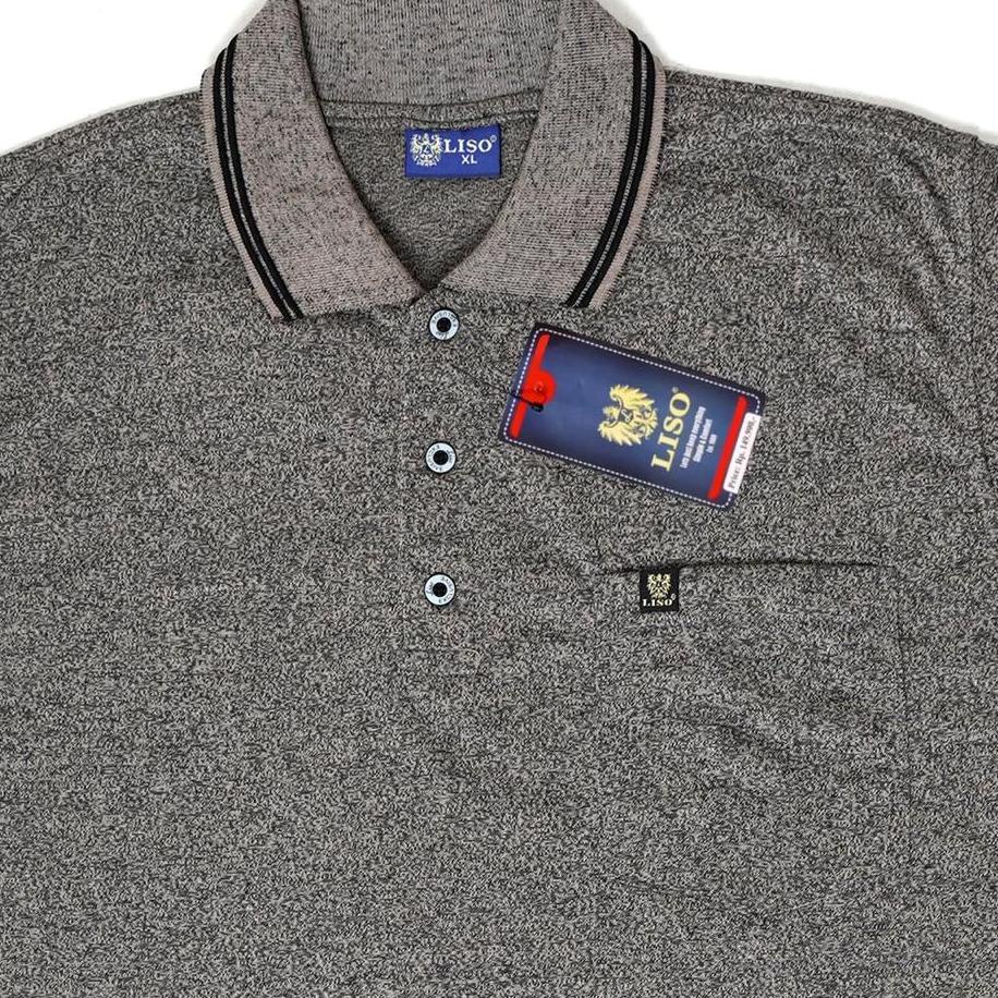 Promosi Menarik--Liso wear - Kaos kerah pria jumbo polos saku dewasa | kaos polo korea twis t shirt