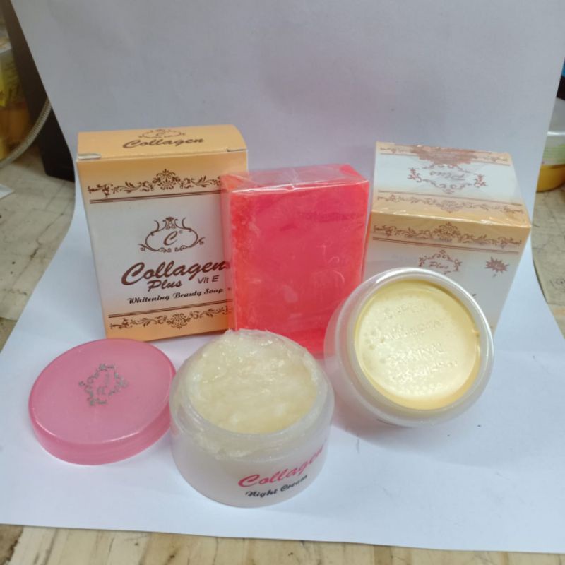 PAKET CREAM COLLAGEN NEW ORI 3IN1 + SABUN COLLAGEN VIT-E