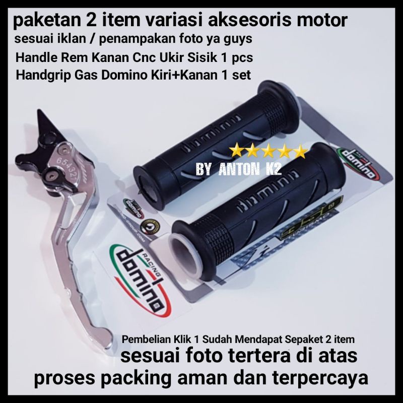 HANDLE REM BRAKE PAKET HANDFAT HANDGRIP DOMINO VARIASI AKSESORIS MOTOR SUPRA/SUPRA X/SUPRA X 125/SUP