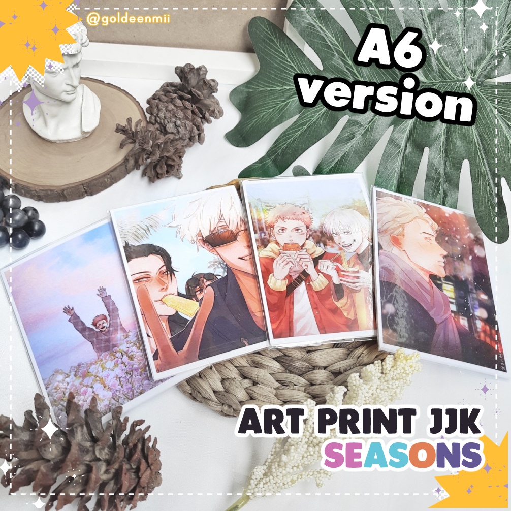 [LAST STOCK] JJK - Seasons Photocards A6 satuan • Jujutsu Kaisen Artprint • Photocard Anime JJK • fa